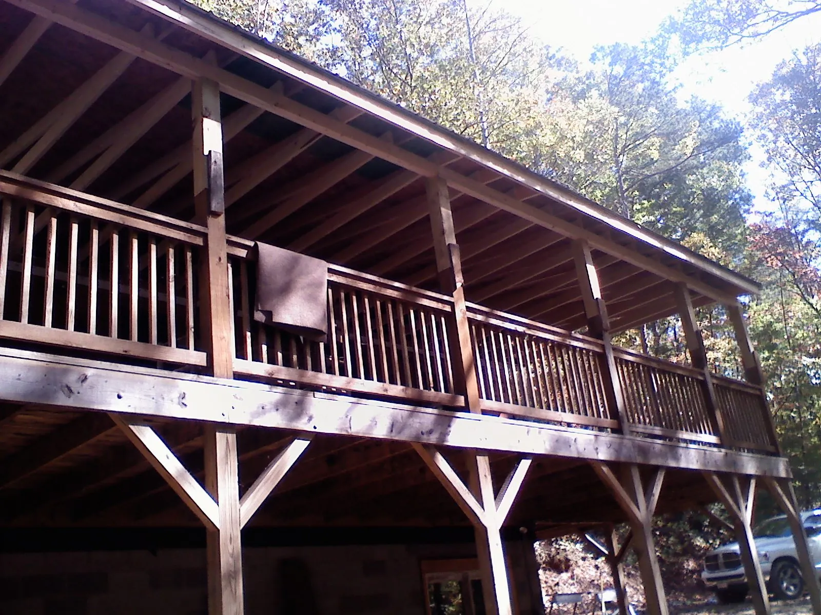 Timber framing under a new elevated porch and deck — Roof Leak Repair in South Cle Elum by Roofing Brothers